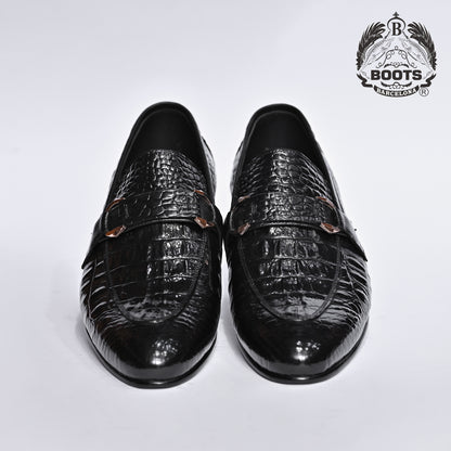 Luxury Crocodile Texture Leather Loafers for Men